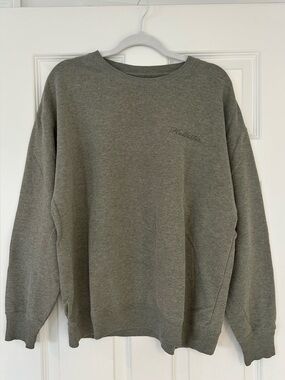 Hollister Light Olive Oversized Crewneck Sweatshirt